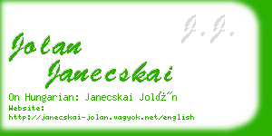 jolan janecskai business card